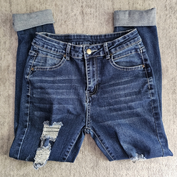 Roswear Distressed Denim Jeans Size 8-10 Medium - Picture 2 of 4